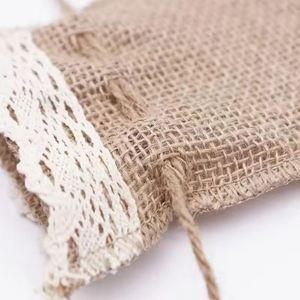 ถุงผ้ากระสอบป่านขนาดเล็กพิมพ์ลายตามสั่ง พร้อมโลโก้ - Product Image 4