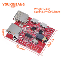 Module amplificateur audio récepteur Bluetooth 4.1 pour voiture 3W, décodage MP3 WAV, prise en charge USB/TF/U-DISK/télécommande IR, rouge
