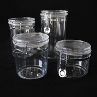 Vente en gros de pots de conservation en plastique PS de qualité alimentaire, ronds, hermétiques, avec fermeture métallique, pour la cuisine, 40 ml, 60 ml, 80 ml, 120 ml, idéal pour les cadeaux d'affaires