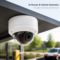 Cámara IP de Red POE con Detección Facial por IA VCA de 4MP, Función Perimetral, CMOS, Seguimiento de Movimiento en Interiores y Exteriores