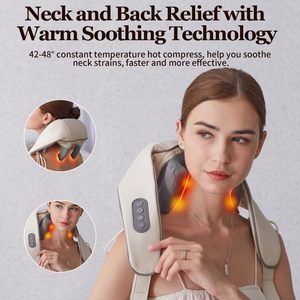 Masajeador de Cuello <span class=keywords><strong>Shiatsu</strong></span> Phenitech <span class=keywords><strong>Pro</strong></span>, Masajeador de Cuello y Hombros 4D, Masajeador de Cuello para Alivio del Dolor de Tejido Profundo - Product Image 4