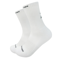 Chaussettes de sport personnalisées en coton doux / nylon / élasthanne / tricot élastique avec logo de marque propre, absorbant la transpiration et offrant un ajustement confortable
