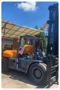 <b>Used</b> Diesel Forklift TCM FD100 10Ton Two/Three Stage Mast 1220x125x50 Dimensions Construction Equipment - Product Image 4