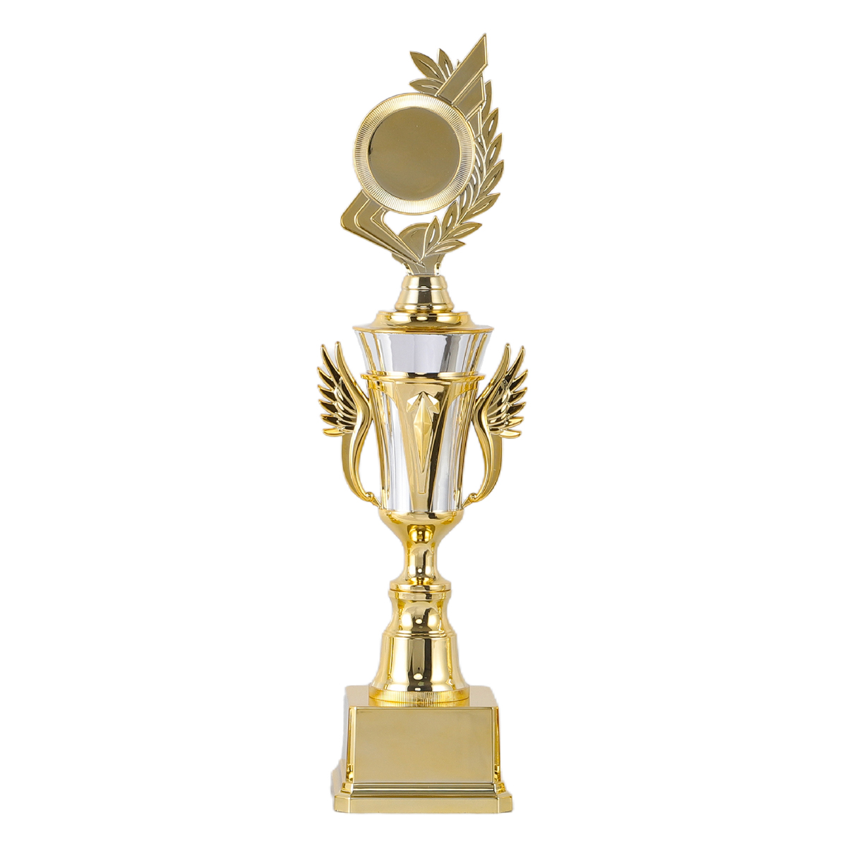 Coppa in argento da 42 cm su base dorata