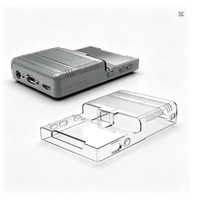 Étui de protection en TPU pour console portable Trimui Brick Pro (modèle TG4040), coque cristal/noir cristal avec sangle de poignet
