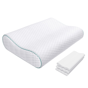 Memory Foam <b>Pillow</b> Adjustable Supportive Orthopedic Contour Sleep <b>Pillow</b> for <b>Neck</b> and Shoulder Pain - Product Image 1
