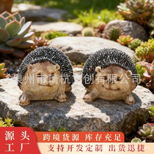 Hedgehog Figurines Resin Craft Lifelike Garden Home Decoration Outdoor Courtyard Decorative Animal <b>Statues</b> - Product Image 5