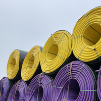 Tube de conduit en PEHD à âme en silicone, lubrifié à vie, pour la protection des câbles de télécommunications optiques souterrains
