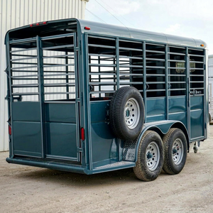 New Design 3 Axis Livestock Utility <b>Trailer</b> Detachable Side Wall Cattle Transport Fence Sheep Horse Cow Pig Outdoor 2001-3000kg - Product Image 1