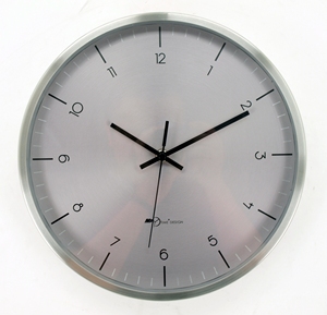 Aluminum Face Quartz Stainless Steel Wall <b>Clock</b> - Product Image 1