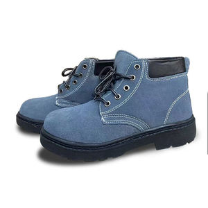 Mùa đông độn an toàn giày làm bằng da lộn da bò chống Smash cao-top làm việc Giày Hàn chịu nhiệt r Bảo vệ giày - Product Image 1