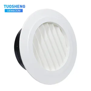 Hot Selling Air Conditioning Ceiling Air Outlet Round Vent Grille Louver Outlet Ventilation Plastic Covers
