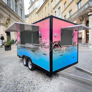 Camión de Comida Móvil 2025, Remolques de Comida Rápida de Alta Calidad, Remolque de Comida con Forma de Camión con Terraza - Product Image 4