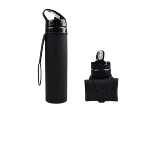 MUESTRA GRATUITA Botella de agua portátil, plegable y expandible de poliéster, a prueba de fugas, para deportes al aire libre. - Product Image 3