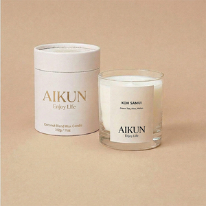 เทียนหอมอโรมาเธอราพี AIKUN กลิ่นติดทนนานในขวดแก้ว ทำจากขี้ผึ้งถั่วเหลือง เหมาะสำหรับสปา ซาลอน โรงแรม ห้องรับรอง ห้องนอน และบ้าน - Product Image 1