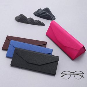 Boîte à lunettes pliable colorée en gros, accessoires pour lunettes, étui rigide triangulaire pour lunettes - Product Image 3