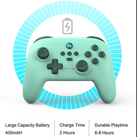 Controlador de juego BT Pro inalámbrico duradero 400mAH Motor Dual vibración giroscopio de seis ejes Joysticks de juego para NS Switch PC Android
