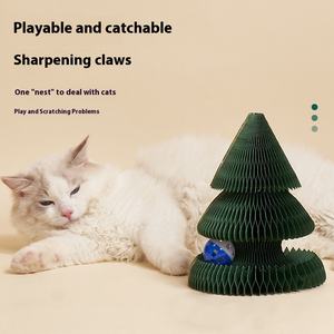 Christmas <b>Cat</b> Toy Vertical Wall-Mounted <b>Scratching</b> Board Scratch-Resistant <b>Cat</b> <b>Tree</b> - Product Image 3