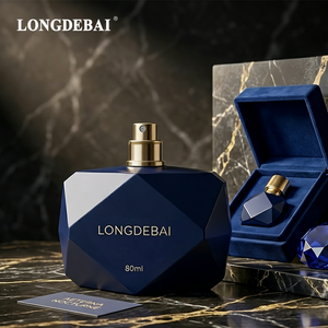 Factory Packaging Blue Perfume Glass <b>Bottle</b> <b>Empty</b> Crimp Pump <b>Spray</b> 30ml 50ml 100ml Perfume <b>Bottle</b> With Gold Zamac Cap - Product Image 4