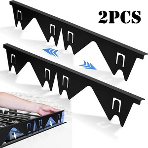 1 ensemble/2 pièces de couvre-interstice réglable pour cuisinière, résistant à la chaleur, facile à nettoyer, en acier inoxydable pour comptoir de cuisine - Product Image 1