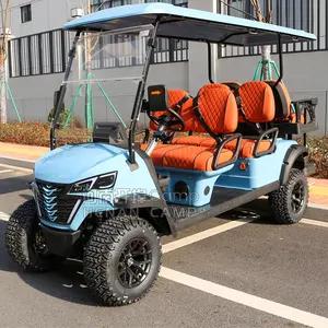 Carrinho de golfe elétrico dobrável para 6 pessoas, kit de elevador de cabine de clube de carrinho de golfe de 4 rodas Camp