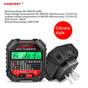 Habotest Ht107b/D/E Socket <span class=keywords><strong>Tester</strong></span> Grond Nul Draad Fase Polariteit Lekkage Multifunctionele <span class=keywords><strong>Tester</strong></span> - Product Image 6