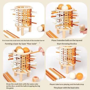 Juego Educativo Montessori <span class=keywords><strong>de</strong></span> Habilidades Motoras Finas, Palitos <span class=keywords><strong>de</strong></span> Madera para Contar, Juego Kerplunk para <span class=keywords><strong>Familias</strong></span>, Niños y Adultos, Unisex - Product Image 3