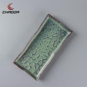 Assiettes rectangulaires en céramique de style japonais Assiettes de cuisine à longue bande <span class=keywords><strong>Sushi</strong></span> Sashimi pour restaurants spécialisés - Product Image 3
