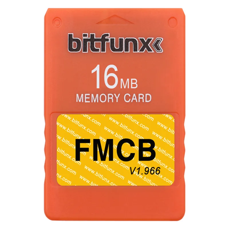 16MB คอนโซลเกม FMCB1.966ย้อนยุครุ่นใหม่ล่าสุดการ์ดเกมสำหรับ Playstation2 PS2สีที่กำหนดเอง