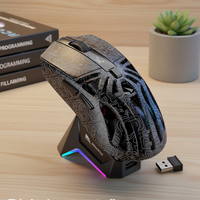 Mouse Gaming M8 Custom Logo Paw3311 Dengan Dock, Mekanik, Dapat Diprogram, Dapat Diisi Ulang, Untuk Laptop