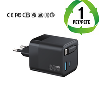 Cargador de Laptop Tommox 65W con Cable Retráctil USB-C, Adaptador Tipo C de Carga Rápida para iPhone 17 y Macbook