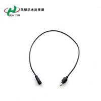 Adaptateur de connecteur d'alimentation HY étanche avec filetage à écrou, câble d'extension DC 5521 IP67 RJW2023DC5521 12V Mâle/Femelle