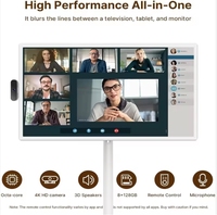 Écran d'Affichage Intelligent Portable Android Rechargeable LCD Sur Pied Étanche Moniteur Tactile Armoire Blanche LED TV Intelligente sur Roues