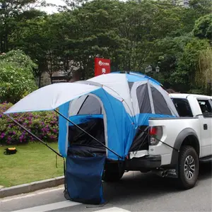 야외 캠핑 트럭 텐트 캠핑 방수 더블 레이어 자동차 트럭 텐트 지붕 내구성 픽업 트럭 텐트 여행