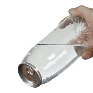 350ml 500ml 700ml 1000ml PET clear juice can with easy open end, plastic beverage can