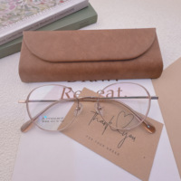 Montura de Gafas Unisex de Aro Completo con Diseño Geométrico Ultraligero de Alambre Dorado Retro, Diseño Pequeño y Moderno, Compatible con Graduación para Miopía