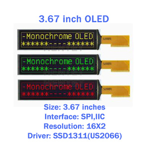 Новый 3,67-дюймовый OLED-дисплей Hentet с символьным отображением, тип 1602, драйвер US2066, промышленный экран - Product Image 2