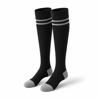 Chaussettes de compression en coton pour femmes, 20 mmHg, hauteur genou, blanches, pour voyage, antidérapantes, élastiques, soutien du mollet, pour avion