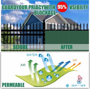 Paravent d'extérieur pour la protection de la vie privée, écran coupe-vent en HDPE pour la cour, le <span class=keywords><strong>jardin</strong></span> et les chantiers avec œillets - Product Image 5