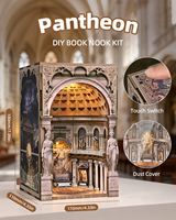 Kit de construction de maison miniature en bois 3D personnalisé avec éclairage LED et couvercle anti-poussière, cadeau d'anniversaire, ornement de bureau