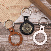 Bolsa de almacenamiento de medalla conmemorativa de cuero de envío rápido, llaveros, funda protectora de la empresa de monedas conmemorativas, llavero de cuero