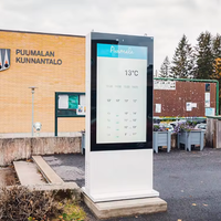 Pantalla Publicitaria Vertical Inteligente con Pantalla Táctil LCD de Tres Niveles, Pantalla Táctil Android Todo en Uno para Centros Comerciales