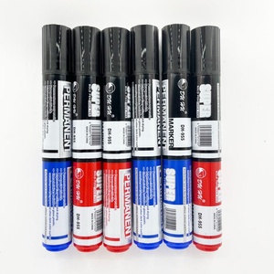 Rotulador Permanente a Base de Aceite Rojo, Negro y Azul, Resistente al Agua, para Material Escolar y de Oficina - Product Image 1