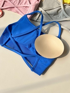 เสื้อโยคะ Yimo 14 สี เซ็กซี่ สีพื้น ดีไซน์ไขว้หลังสวย บราออกกำลังกายสำหรับผู้หญิง แฟชั่น บราฟิตเนสกันกระแทก - Product Image 6