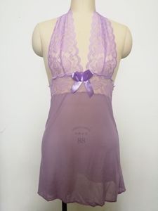 Lencería Sensual para Mujer en Europa y Estados Unidos, Camisón Sexy Transparente con Cuello Halter y Encaje, de una Sola Pieza - Product Image 2