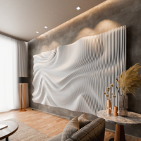 Panneau mural en bois 3D paramétrique personnalisable, panneau mural pour téléviseur, panneau mural pour téléviseur en relief, installation facile, panneau décoratif texturé
