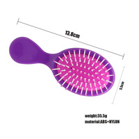 Brosse à Cheveux pour Bébé Mini Mignonne Démêlante avec Logo Personnalisé, Peigne Lissant Mat pour Enfants avec Style Tendance et Fonction de Massage