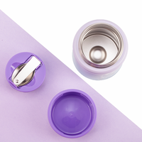 PINKAH - Termo de Acero Inoxidable de Doble Pared de 450 ml (15 oz), Recipiente para Alimentos, Lonchera con Cuchara Plegable