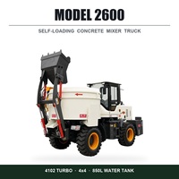 Camion malaxeur à béton à moteur diesel 92KW, type tambour, qualité industrielle pour la construction routière