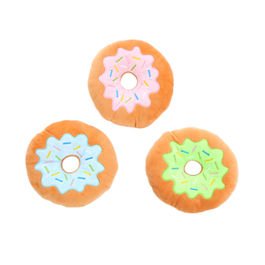Wholesale High Quality Cotton Inside Set Toys Pet <strong>Plush</strong> <strong>Donuts</strong> Shape Dog Chew Interesting Squeaky Toy - Product Image 1